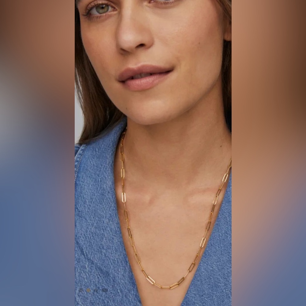 Kendra Scott Large Paperclip Chain Necklace in 18k Gold Vermeil